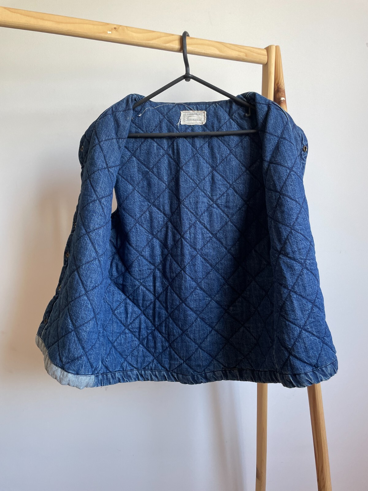 Current/Elliott Womens Patchwork Padded Denim Ves… - image 3