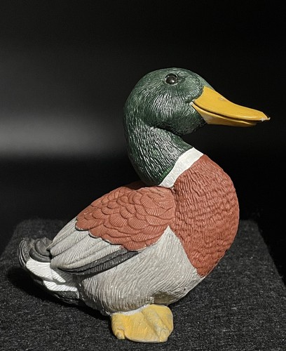 Mallard Duck Signed Don James Ceramic 4" Figurine Hand Painted Vtg Box Gift - Picture 2 of 14