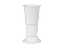 PORTAFIORI VASO PER CIMITERO CON BASE BIANCO D.13xH.26 cm in plastica