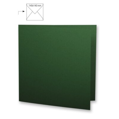 5x Karte doppelt grün quadr. für 140 x 140 mm Kuverts Rayher 80023430