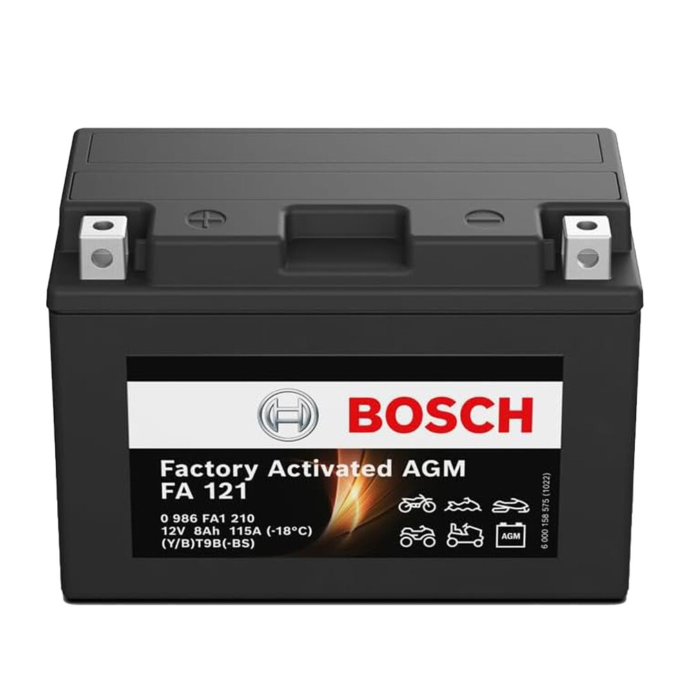 Marelli 12V 8Ah YT9B-BS Replacement Battery For Yamaha T-Max 500 (2001-2003) - Sealed Acid, Ready To Use