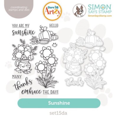 NEW - Stamptember 2024 - Dare 2B Artzy - Sunshine - Stamp and Die Set