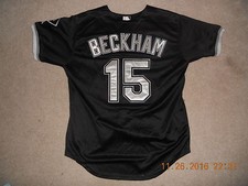 Chicago White Sox Baseball Jersey Gordon Beckham #15 Majestic Sewn Home Black 50