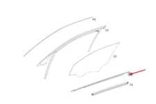 MB GLC X253 Front Right Door Window Outer Sealing Rail A2537207605 GENUINE
