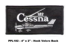 CESSNA 182 VEL-KRO UNIFORM PATCH - PPL182
