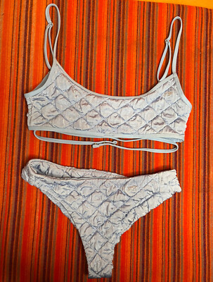 waco  Frankies Bikini 2 piece Quilted Waco Bralette And Cheeky Bottoms