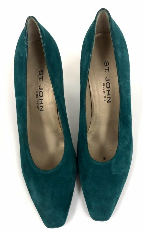 Escarpins St. John - Talons Verts / Tons Or, Taille 10, Occasion (bon état Avec Signes D'usure)