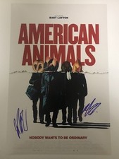 * AMERICAN ANIMALS * signed 12x18 poster * KEOGHAN JENNER ABRAHAMSON * 1