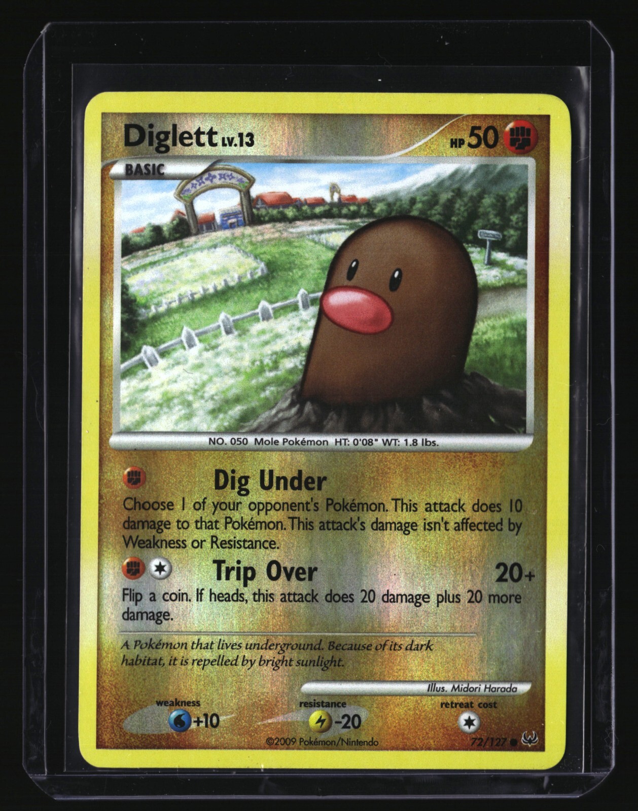 Pokemon DIGLETTĀ 72/127 Reverse Holo (2009 Platinum) LP/Light Play