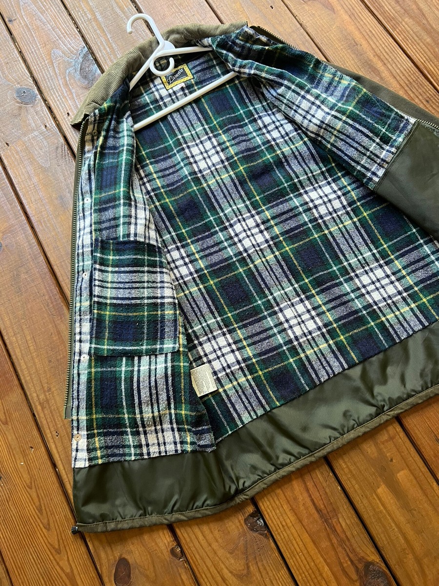 Vintage 80's L'avenir women's M olive green zip up English wax