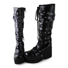 schwarz punk gothic lolita