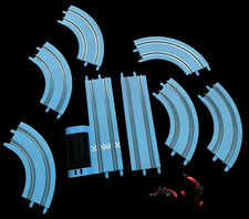 Carrera Blue Mario Kart Slot Car Track Replacement Piece  2 Controllers