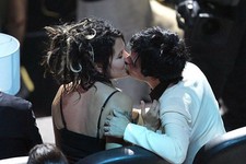 Billie Joe Armstrong of Green Day winner of six Moon Men with wife- Old Photo 1