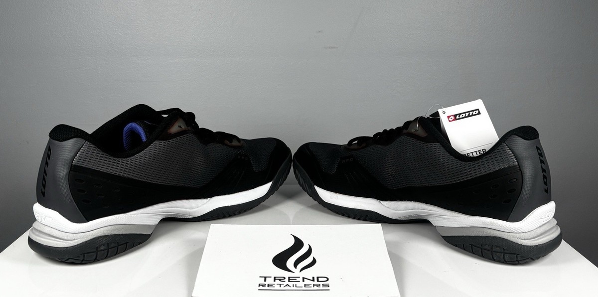 Lotto Mirage 400 ALR Tennis Pickleball Shoes Black Grey Men's Size