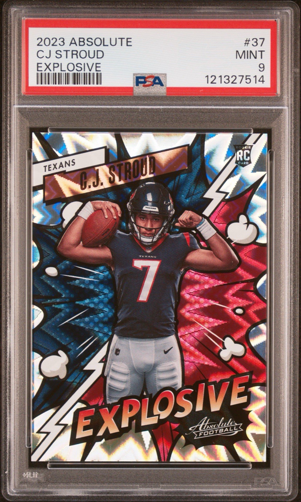 CJ Stroud 2023 Panini Absolute SP RC Explosive #37 PSA 9 Texans