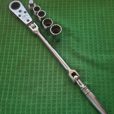 #ad #ad SNAP ON TOOLS WA28AFL Pass Through Double Flex Alignment Ratchet amp; Sockets $155.00