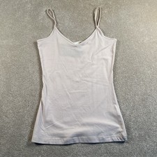 H M Tank Basic Cotton Beige Layer Spaghetti Strap NWT Women's XSmall