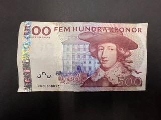 Sweden 500 Kronor Vintage Banknote (1) LOT: 0811 014