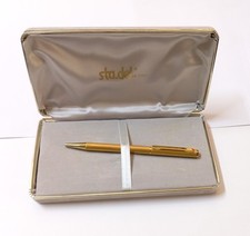 PENNA A SFERA DORATA LISCIA CONFEZIONE LUSSO STA.DEL S.N.C. VINTAGE