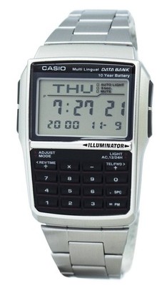 Casio Youth Digital Data Bank 5 Alarm Multi-Lingual DBC-32D-1ADF Herrenuhr