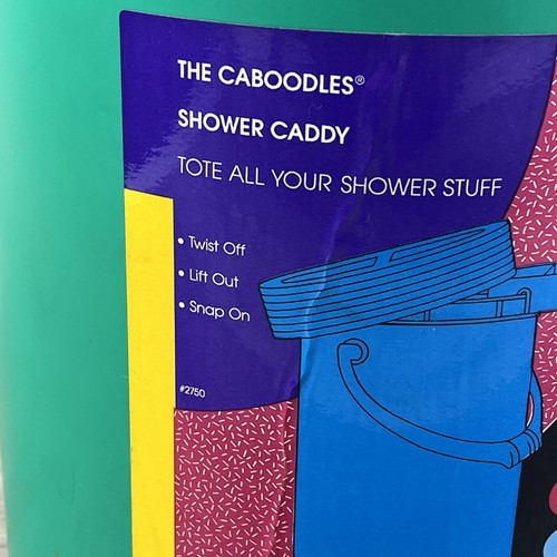 VTG CABOODLES SHOWER CADDY Storage Bucket ToteTeal Magenta 90s College Dorm - Picture 3 of 20