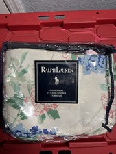 Ralph Lauren *QUEEN BED SKIRT Hydrangea FLOWERS Floral Pink Blue Irregular