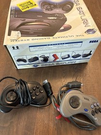 Sega Saturn System Console In Original Box NEAR COMPLETE W/Cords & Controllers