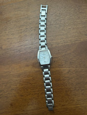 Fossil F2 Women s Quartz Analog Wristwatch Silver Stainless Steel Tonneau 30m