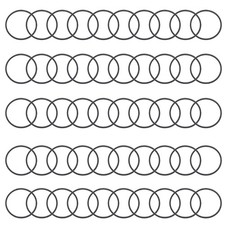 50PCS Assorted Size Rubber Drive Belts 1.1mm Tape Machine Belt 25mm Diamater