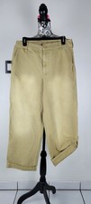 Free People Sweet Talk Cotton Wide Leg Pants Size 12 Baggy Khaki Cargo Style