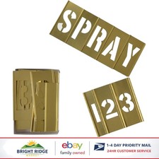 Versatile Brass Stencils for Letters, Numbers and Punctuation, 46 Count