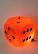 Vintage Giant Dice Lamp 1970s Mid-Century Space Age Atomic Floor Desk Lamp