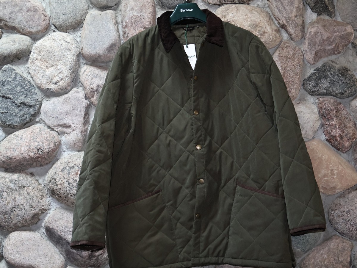 Barbour Country Liddesdale Quilted Jacket Coat Olive Green New XX