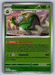 Chesnaught 007/086 Chaos Rising Reverse Holo Rare