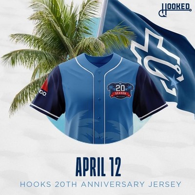 Corpus Christi Hooks 20th Anniversary XL Mens Astros AA Citgo Jersey SGA 4/12/25