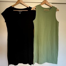 A New Day Sleeveless T-Shirt Knit Dress sz. M & Gap V-Neck T-Shirt Dress sz. M