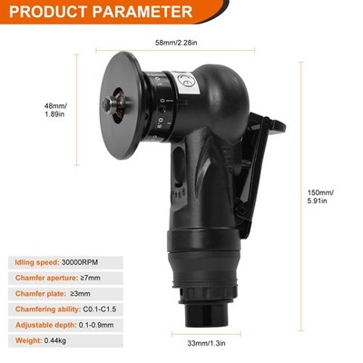 Air Chamfer Tool Trimming Mini Chamfering Pneumatic Beveling Machine Deburring,