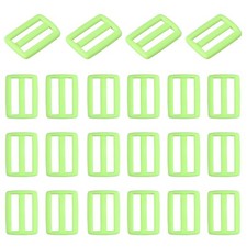 22 Pcs Tri-Glide Slider, 1/2 Inch Triglides Slider Buckle, Fluorescent Yellow