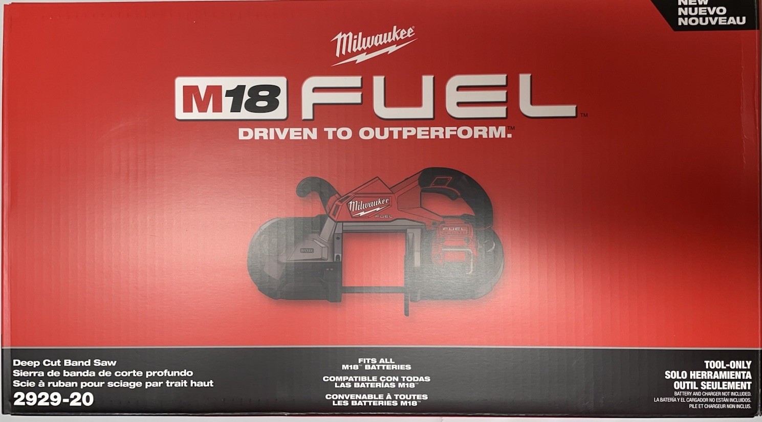 Milwaukee 2929-20 Cordless M18 Fuel Deep Cut Bandsaw New