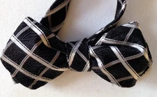 Silk Bow Tie "Crossroads" - One-of a Kind, Handmade - Pre-tied or Self-tie