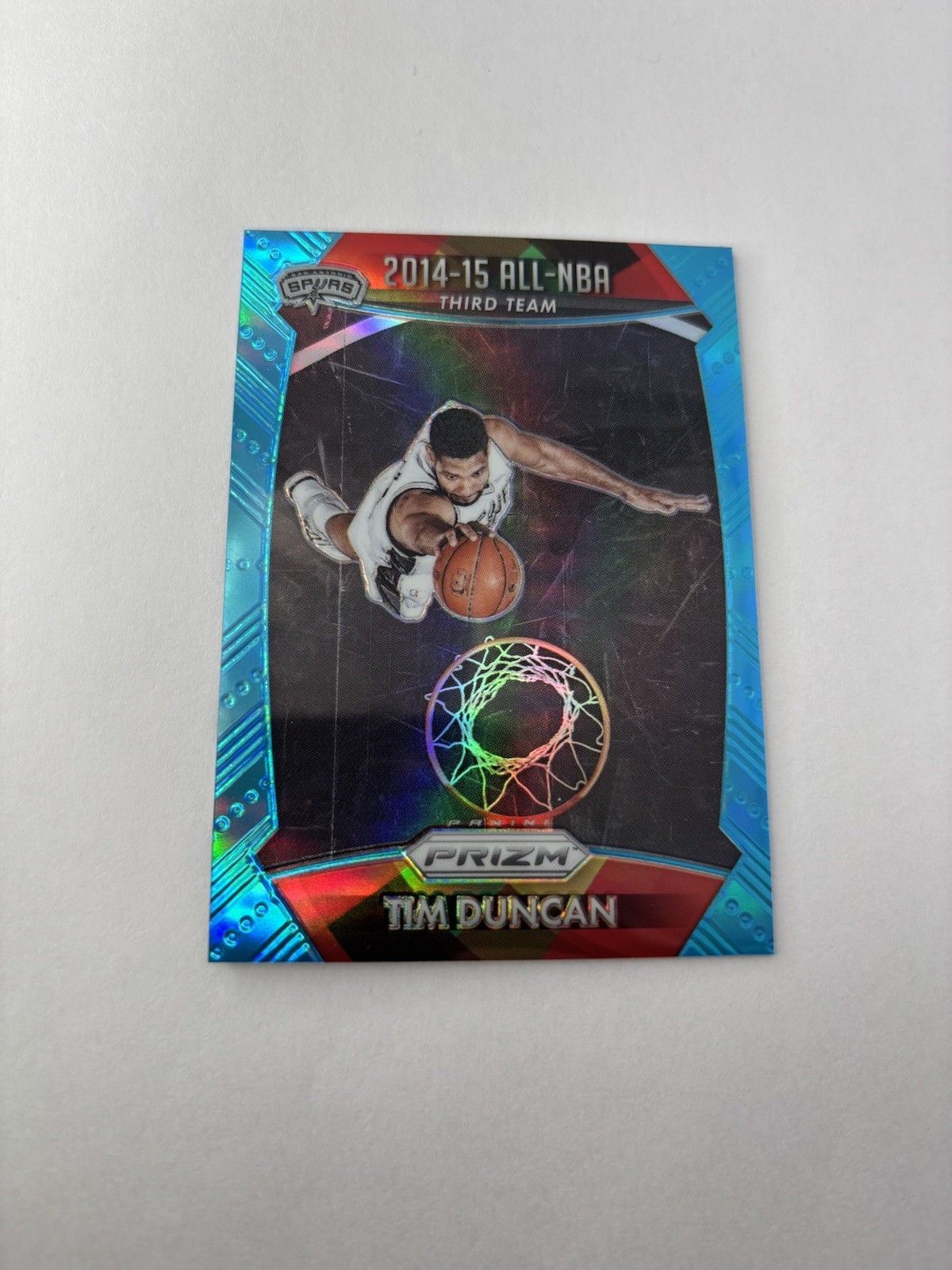 2015-16 Panini Prizm Tim Duncan Light Blue PRIZM SP /199 - San Antonio Spurs Hof