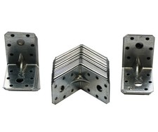 60x Bauwinkel Winkelverbinder Lochwinkel Winkel 60x60x45mm CE-Zulassung