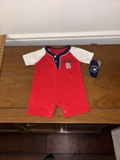 St. Louis Cardinals Red Infant Boys Romper Bodysuit 3/6M
