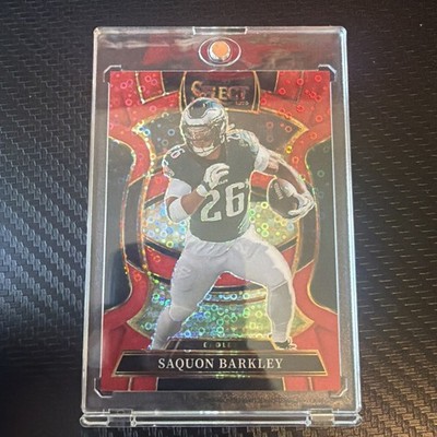 2025 Panini Select Saquon Barkley Concourse Red Disco Prizm /49 Eagles