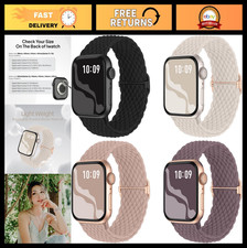 4 Pack Braided Stretchy Bands for Apple Watch 38mm-49mm, Breathable Nylon Straps