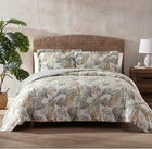 Tommy Bahama Raw Coast Reversible King Duvet Cover Set-100% Cotton Green Gold