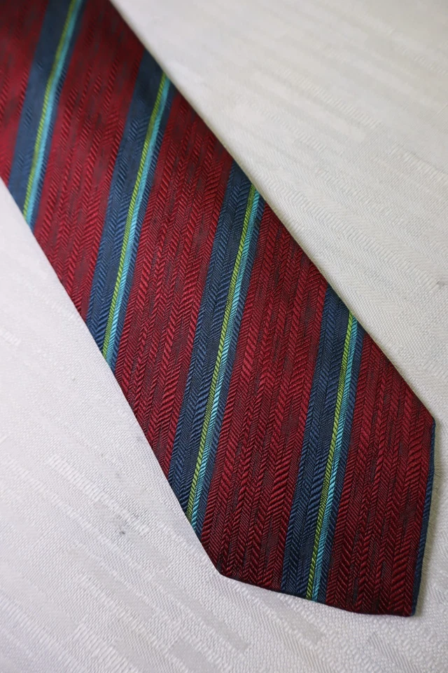 CORBATA CORBATA LES COPAINS 100% SEDA HECHA EN ITALIA CLÁSICA VINTAGE Foto 2 de 4