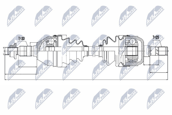NTY Antriebswelle NPW-PL-035 M32 FüR Opel Insignia G09 Sports Tourer Country-image