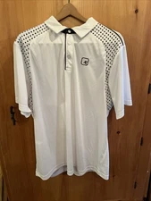 AND1 Polo Shirt Extra Large Basketball Print, White And Black, Size XL