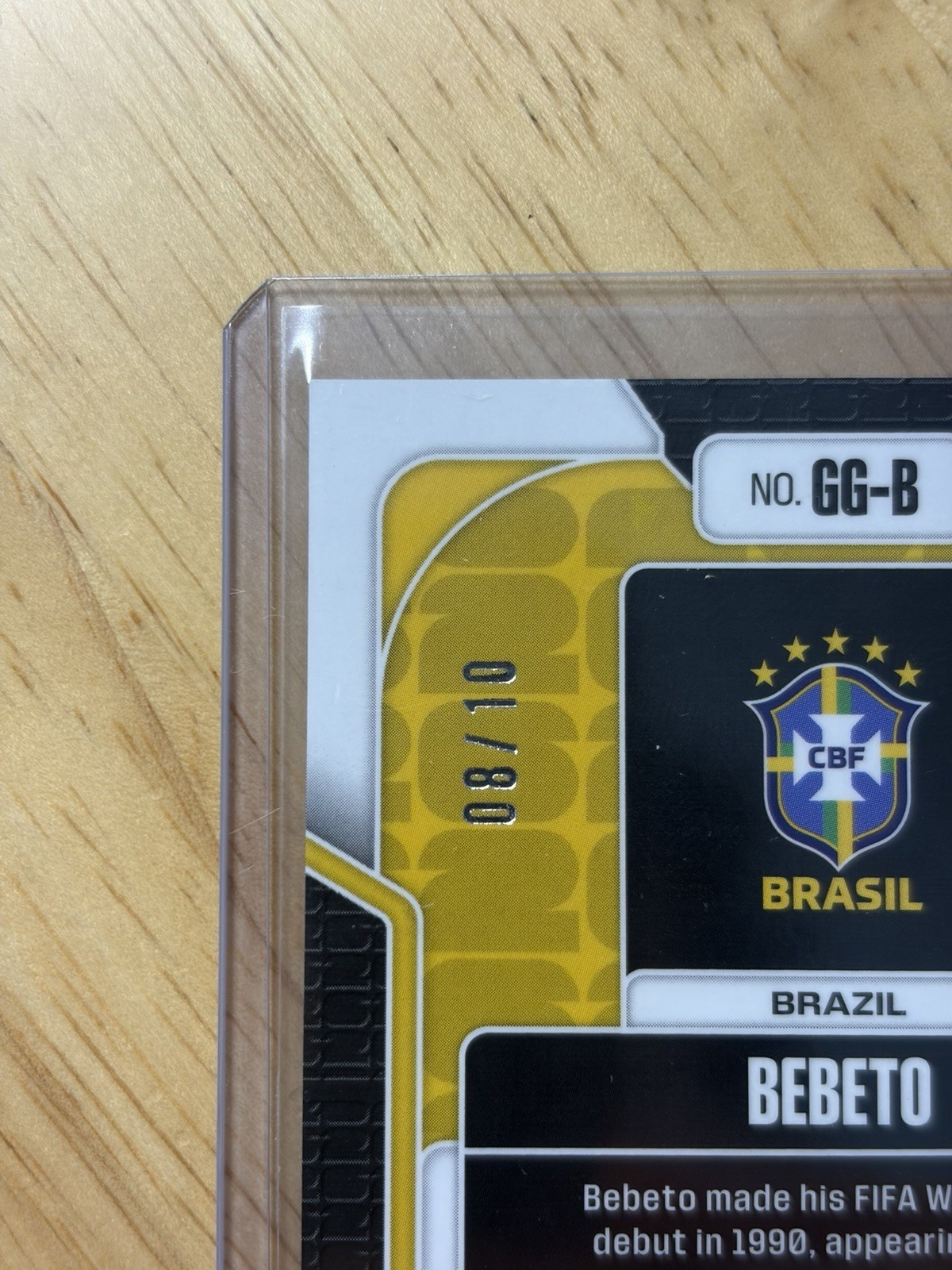 Bebeto 2026 Panini FIFA World Cup Prizm Global Graphs GOLD Auto /10! view 7